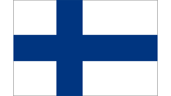 Vlag van Finland - in kleur op transparante achtergrond - 600 * 337 pixels 